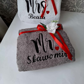 ręczniki na prezent ślubny ręczniki z imionami